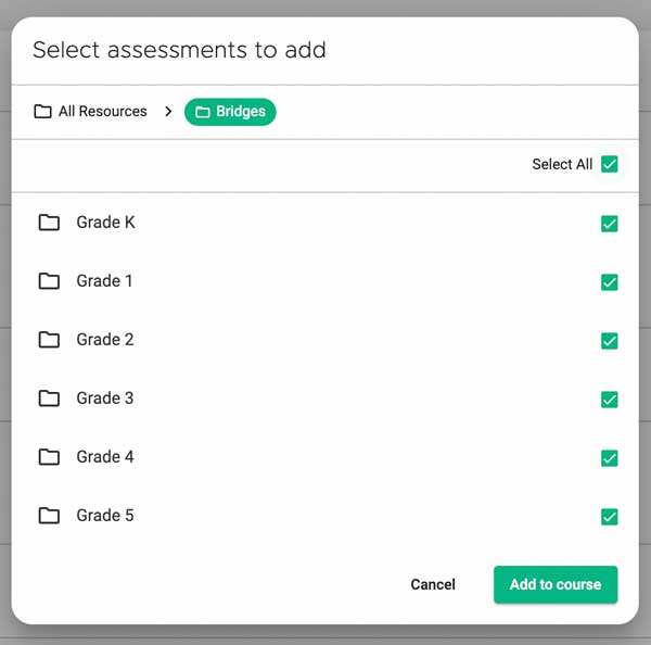 add assessments