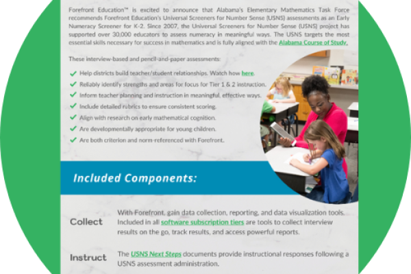 forefront early numeracy screener