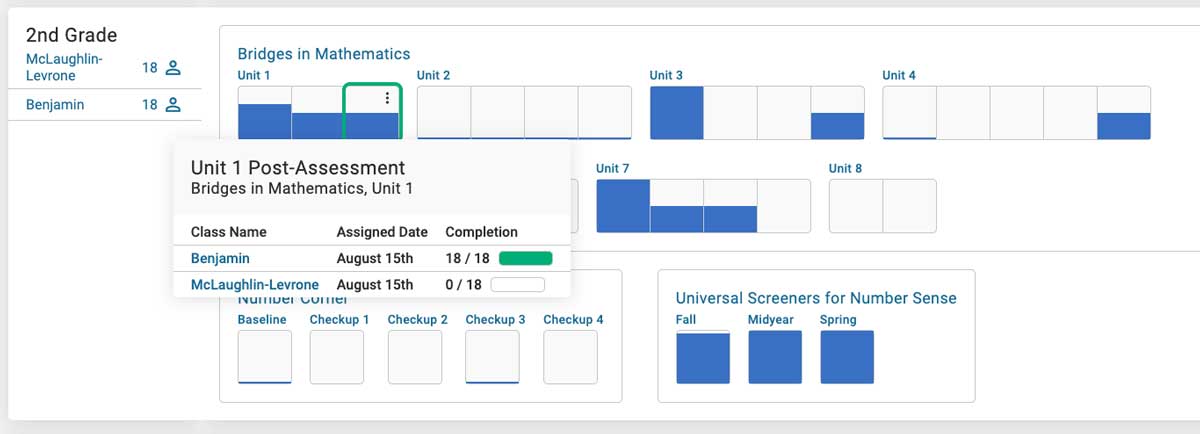 image of the pacing page in software